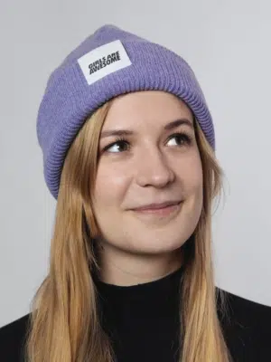 Girls are Awesome Merino Icon Beanie lila