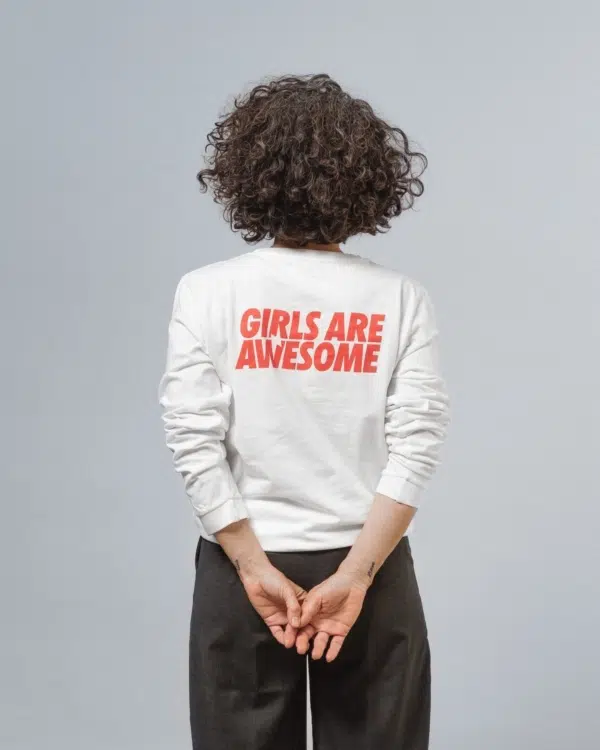 Girls are Awesome When in doubt Langarmshirt weiss