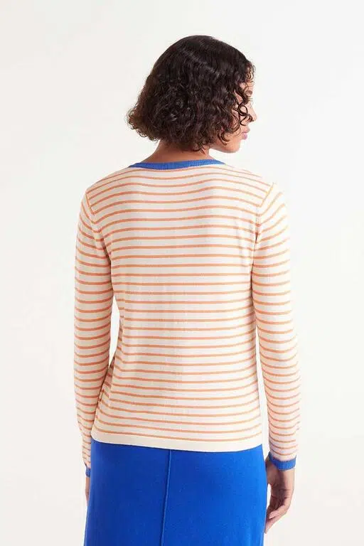 Compania Fantastica Strickpullover gestreift orange